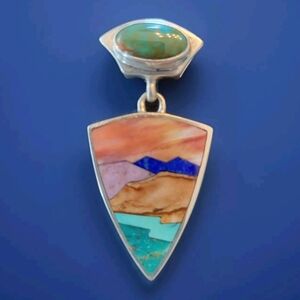 Beautiful Mark Jimenez Landscape Pendant